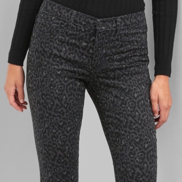 NWT GAP Black Animal Print Denim Leggings - Picture 4 of 10